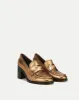 Penny Leather Loafer Heel sold by Veronica Beard
