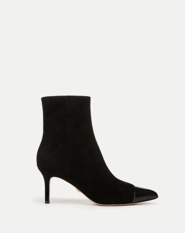 Lisa Cap-Toe Mid-Heel Bootie sold by Veronica Beard