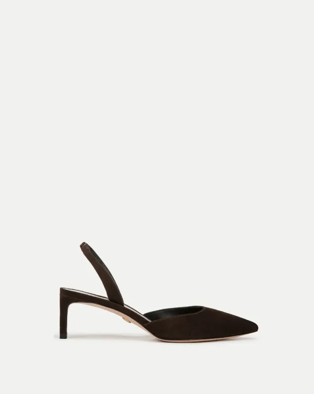 Caroline Suede Slingback Pump sold by Veronica Beard