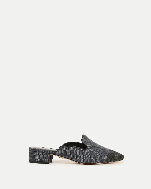 Cecile Denim Cap-Toe Mule sold by Veronica Beard