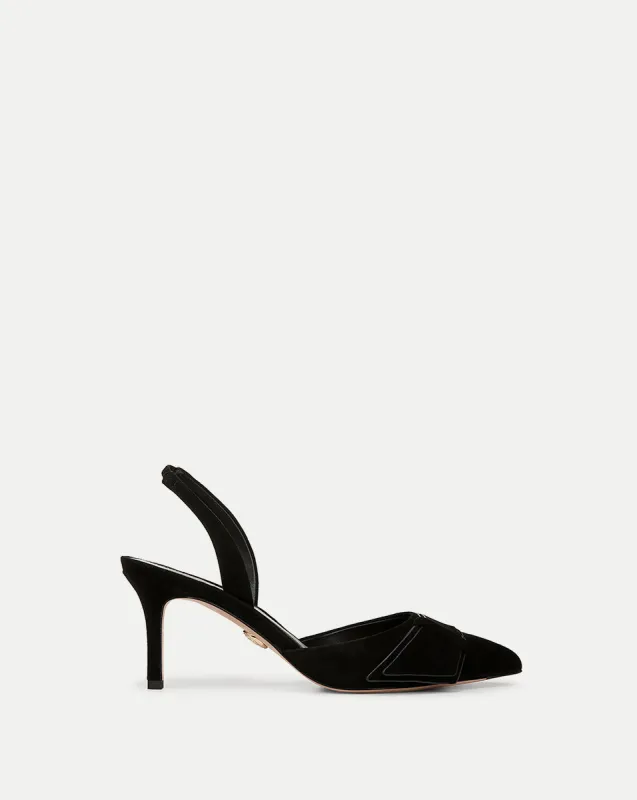 Lisbeth Suede Slingback Pump sold by Veronica Beard