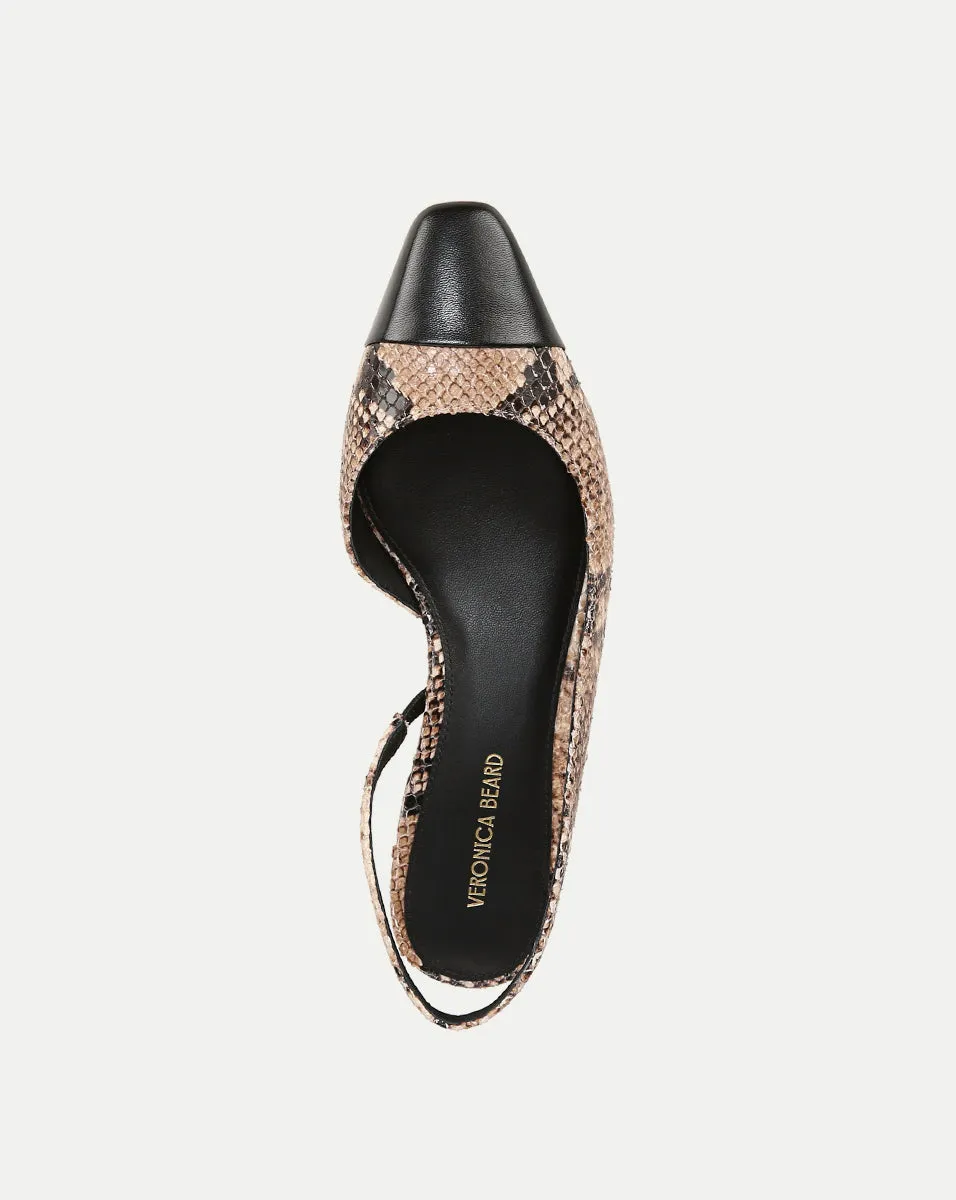 Cecile Snakeskin-Embossed Slingback sold by Veronica Beard product image thumbnail 3