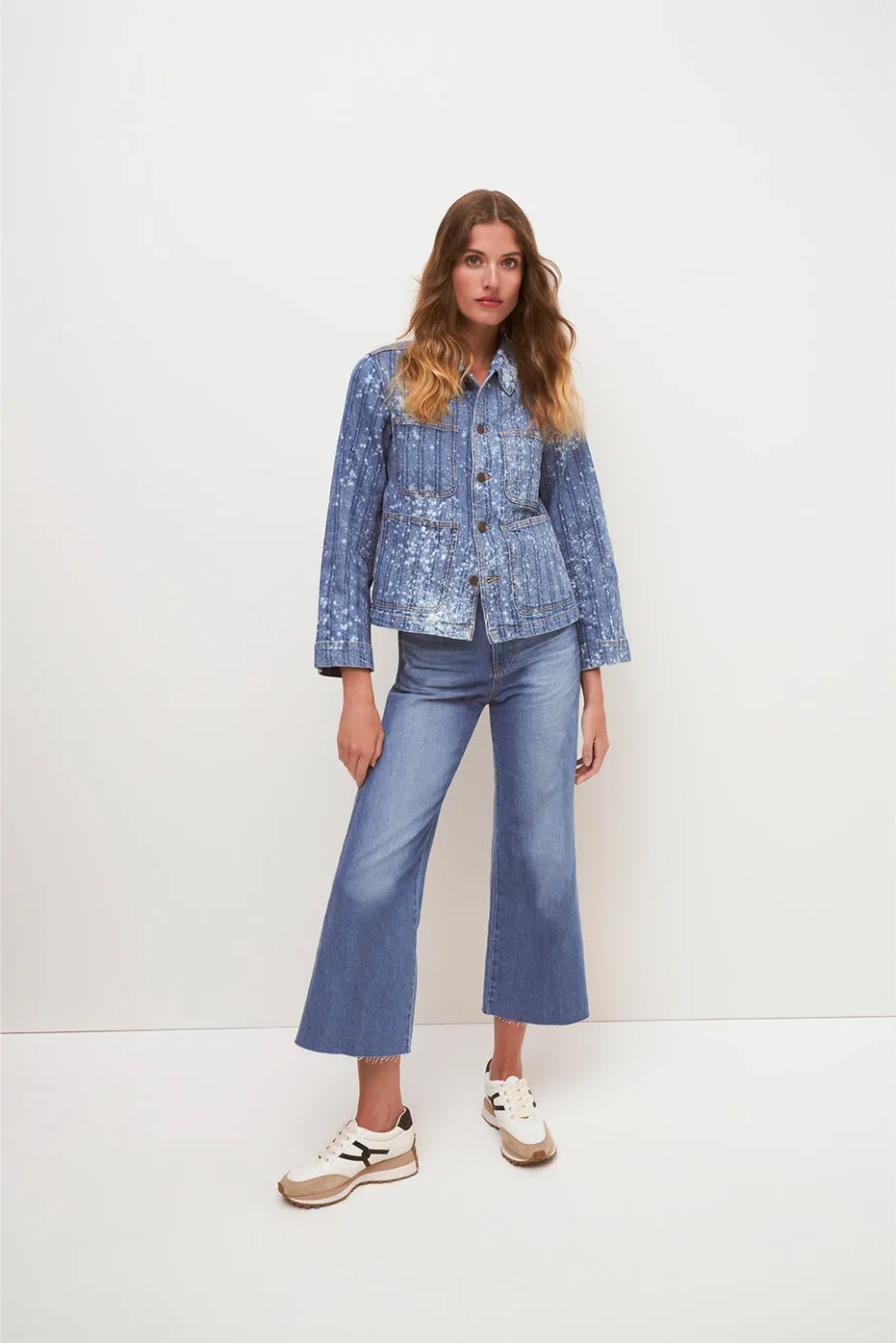 Dahl Acid-Washed Denim Chore Jacket sold by Veronica Beard product image thumbnail 2