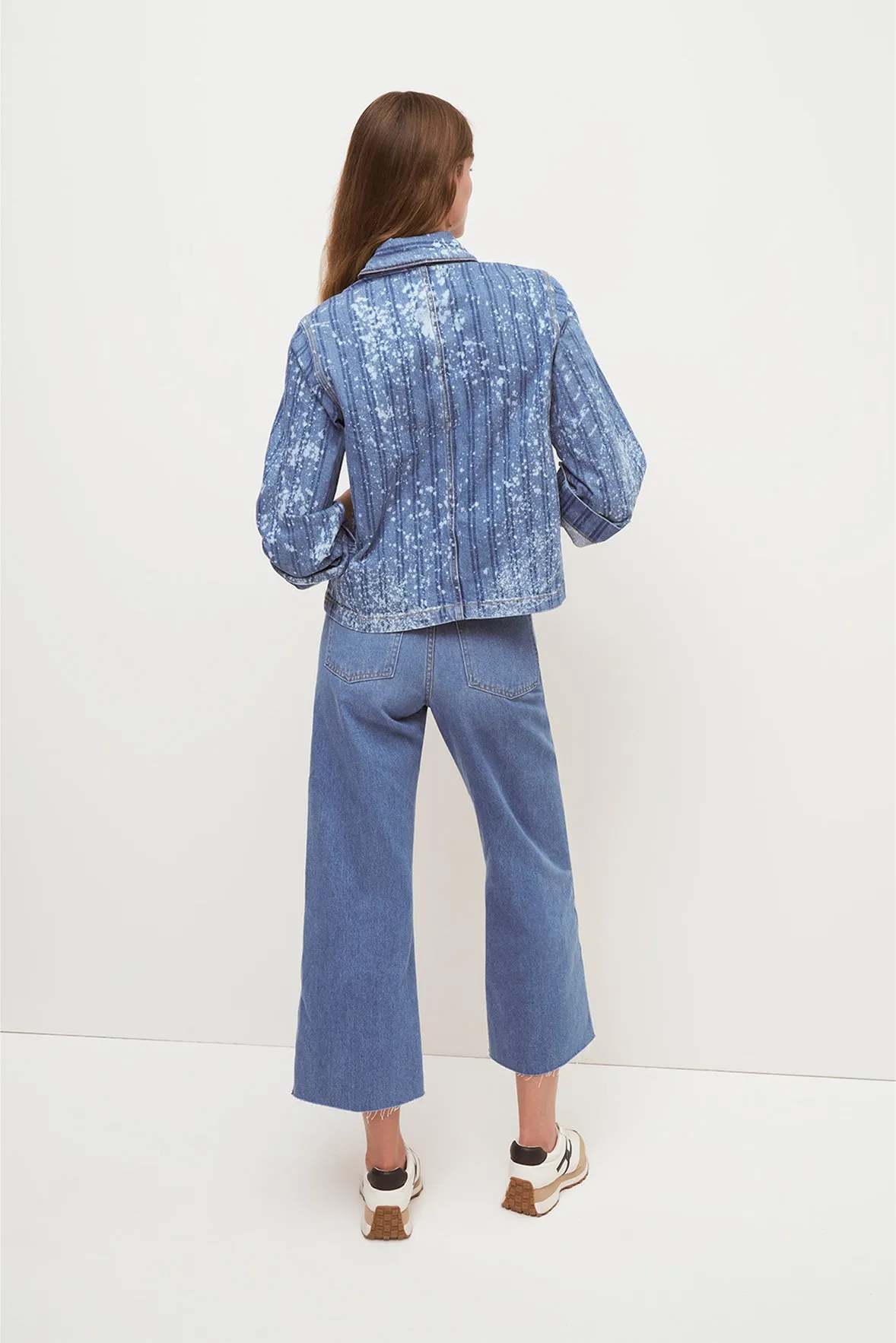 Dahl Acid-Washed Denim Chore Jacket sold by Veronica Beard product image thumbnail 4