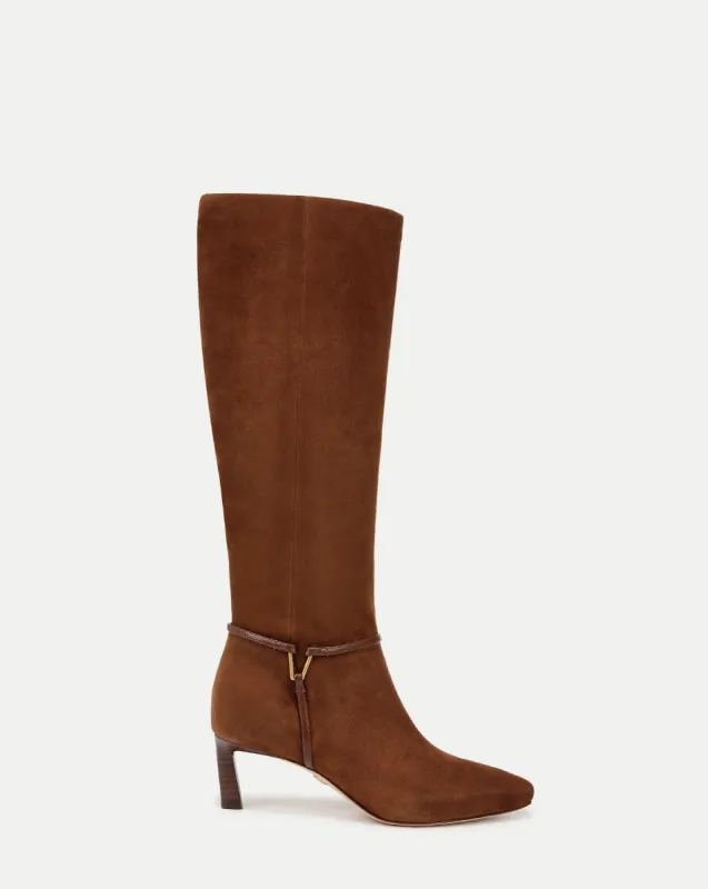 Kenzie Mid-Heel Tall Boot | Wide-Calf sold by Veronica Beard