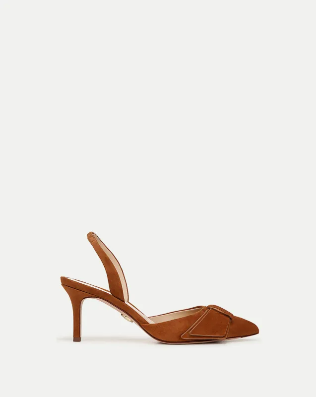 Lisbeth Suede Slingback Pump sold by Veronica Beard