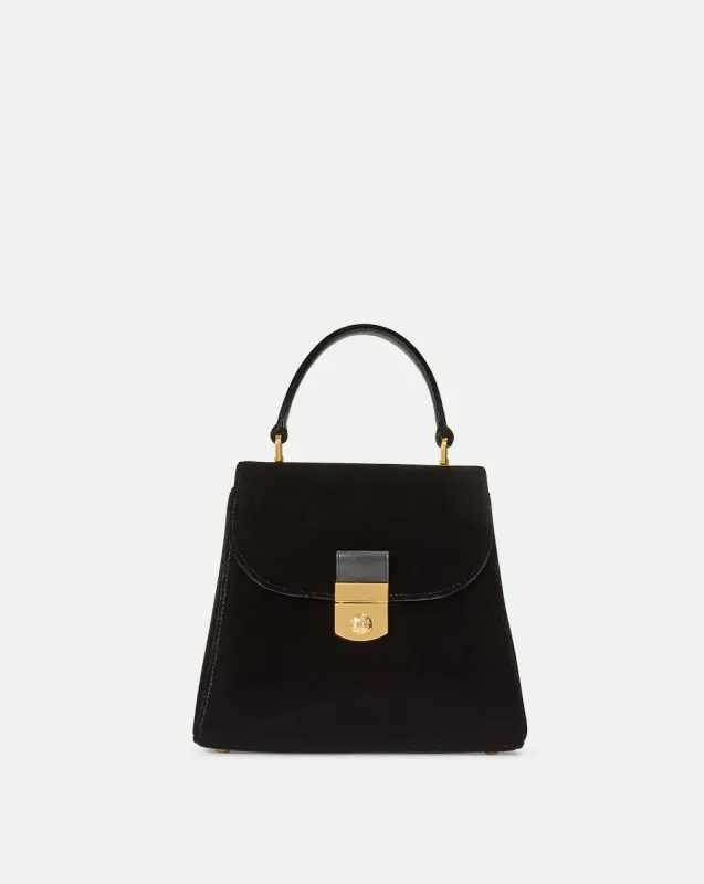Crest Lock Velvet Top Handle Bag sold by Veronica Beard