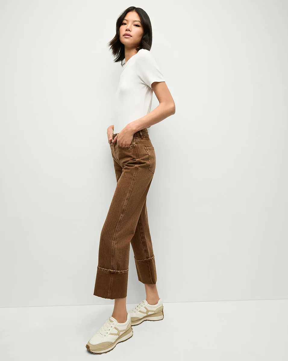 Dylan Twill Straight-Leg Pant sold by Veronica Beard product image thumbnail 3