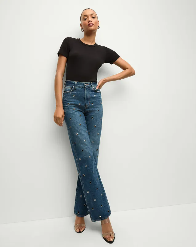 Dylan Grommet Straight-Leg Jean sold by Veronica Beard