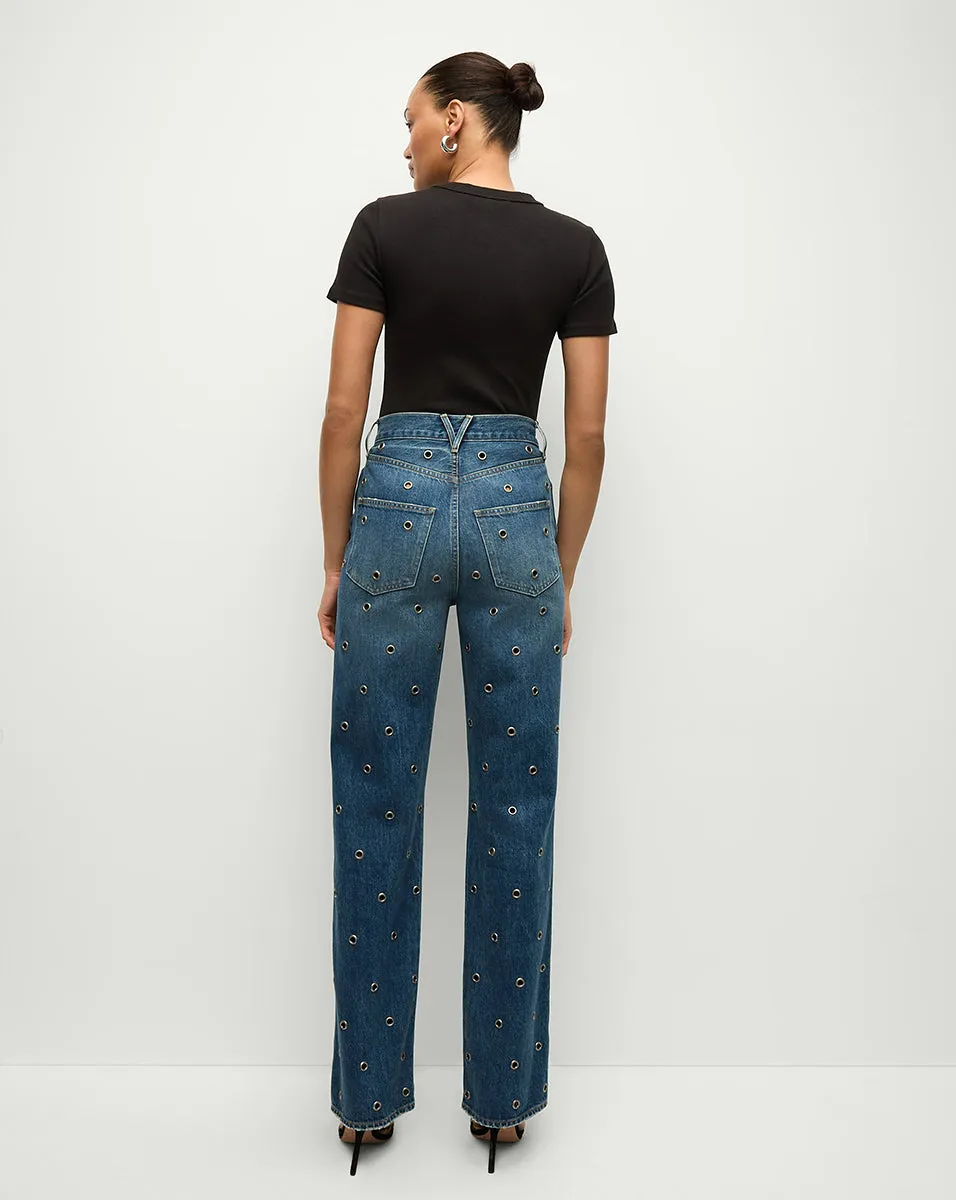 Dylan Grommet Straight-Leg Jean sold by Veronica Beard product image thumbnail 5