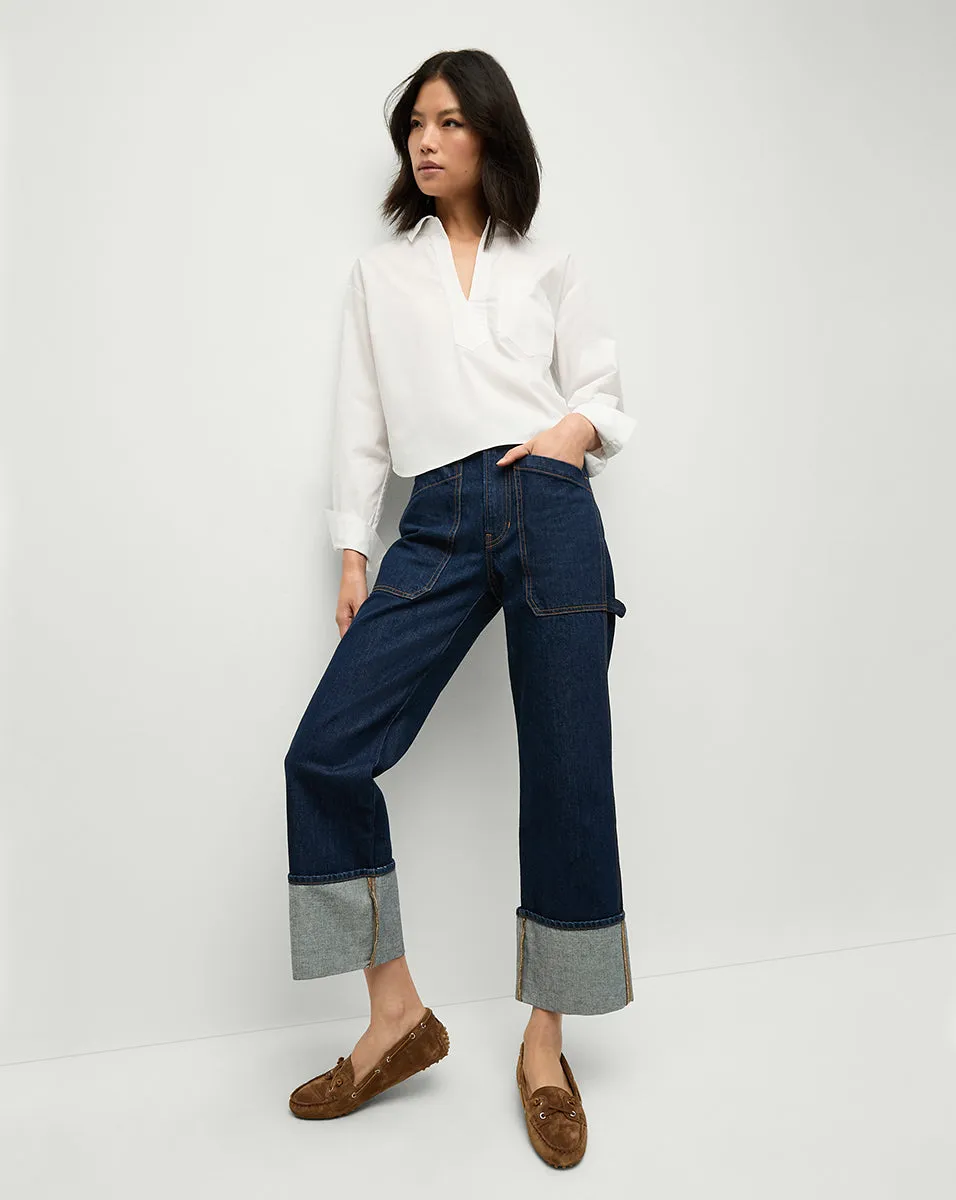 Dylan Cuffed Cargo Straight-Leg Jean sold by Veronica Beard product image thumbnail 3