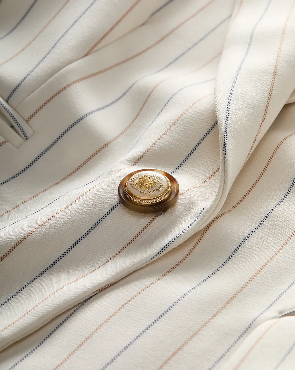 Battista Pinstriped Dickey Jacket sold by Veronica Beard product image thumbnail 3