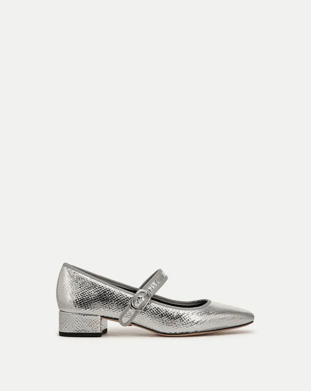 Cade Metallic Mary Jane Ballet Pump sold by Veronica Beard