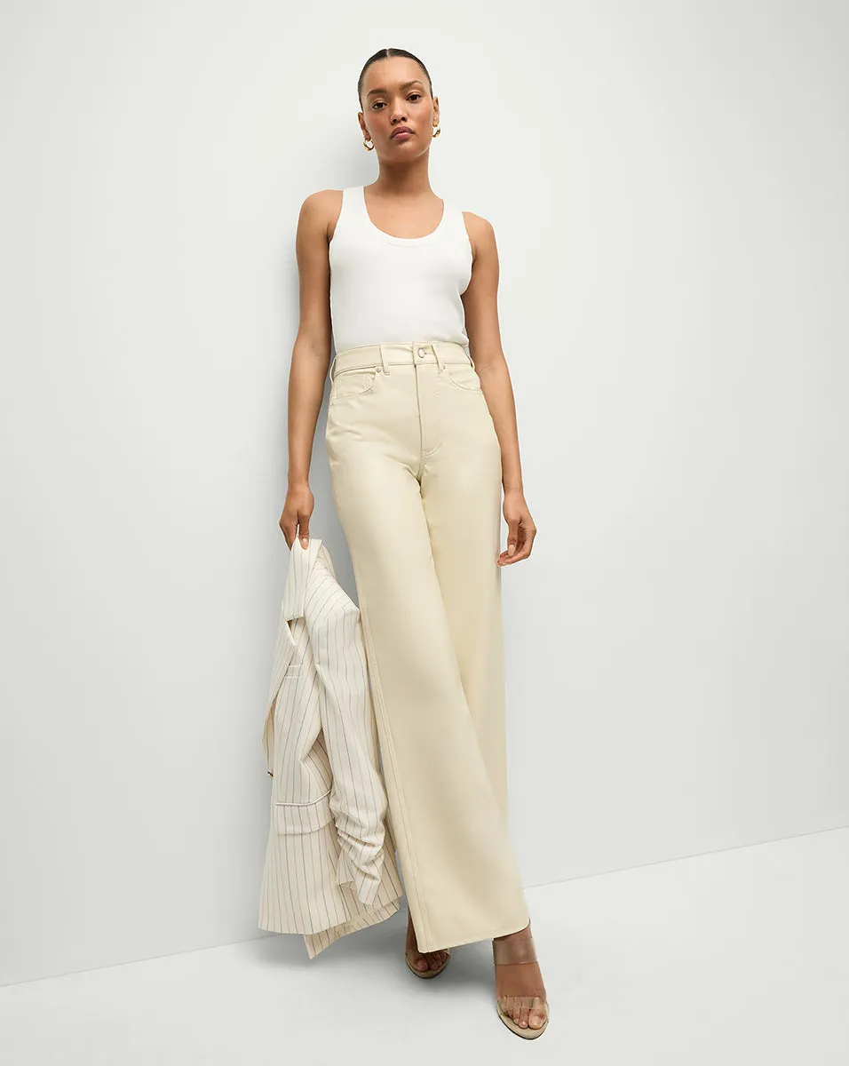 Taylor Vegan Leather Wide-Leg Pant sold by Veronica Beard