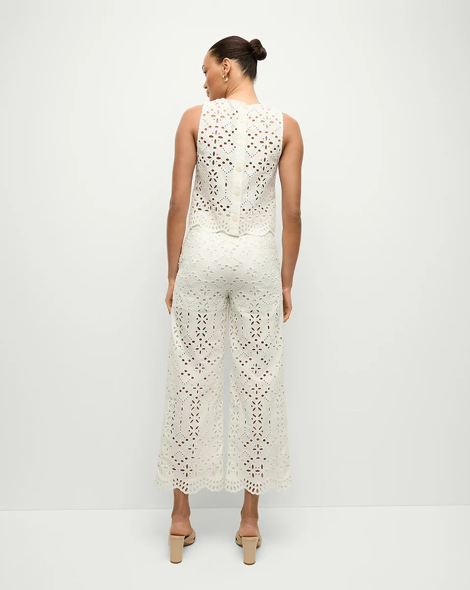 Kemper Cotton Eyelet Pant sold by Veronica Beard product image thumbnail 5