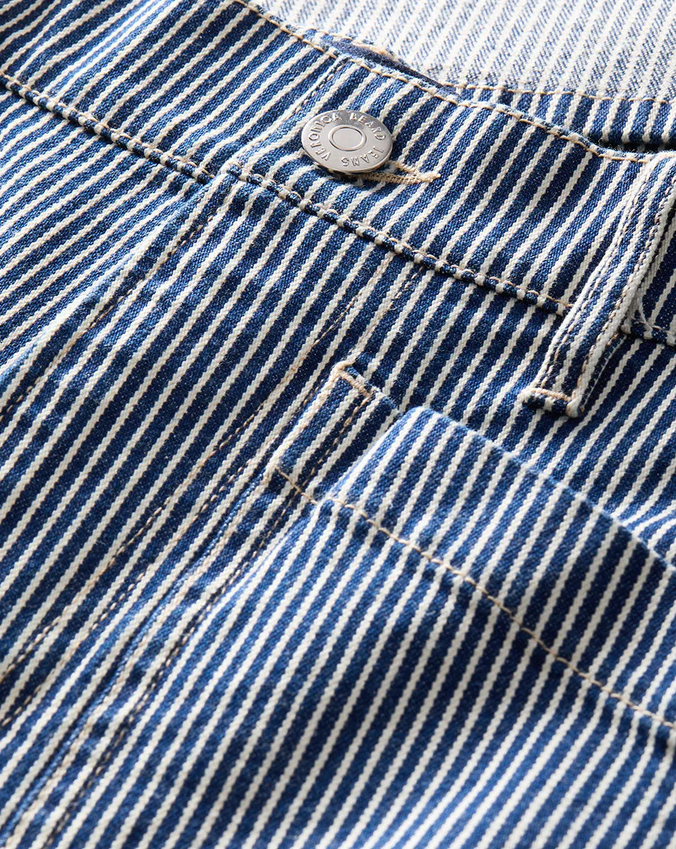 Dylan Striped Cargo Straight-Leg Jean sold by Veronica Beard product image thumbnail 4