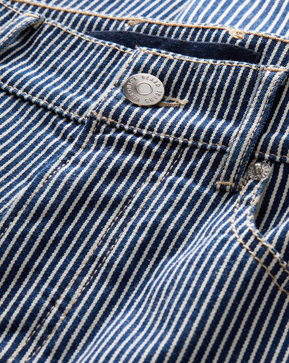 Crosbie Striped Slim Wide-Leg Jean sold by Veronica Beard product image thumbnail 3