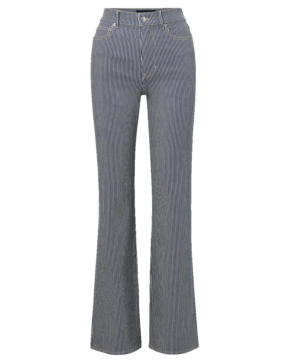 Crosbie Striped Slim Wide-Leg Jean sold by Veronica Beard product image thumbnail 5