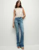 Beverly Patch-Pocket Skinny-Flare Jean sold by Veronica Beard