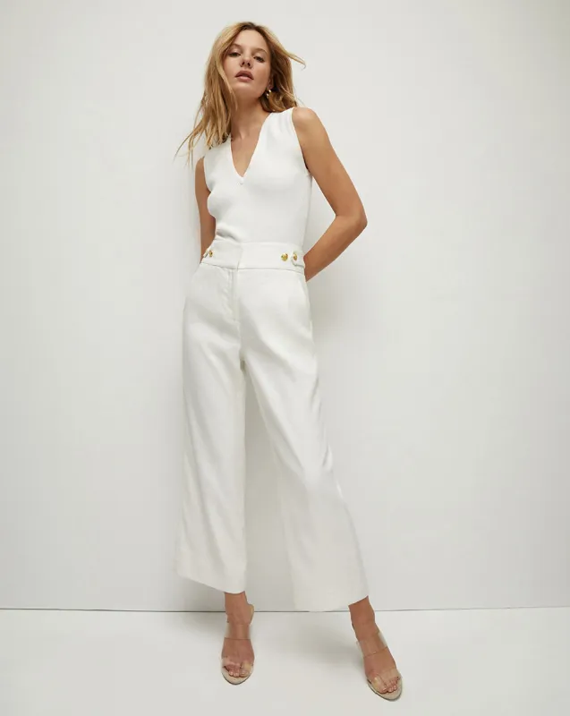 Aubrie Cropped Wide-Leg Pant sold by Veronica Beard