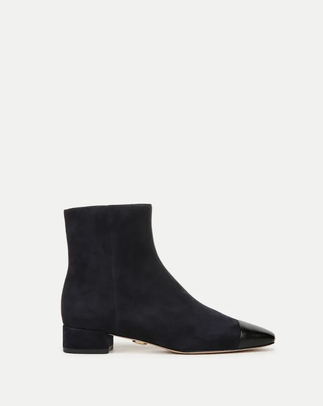 Cecile Suede Cap-Toe Bootie sold by Veronica Beard