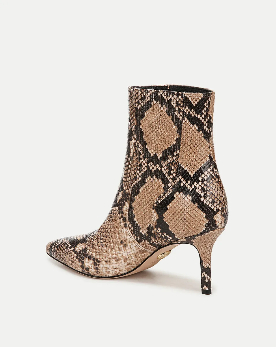Lisa Snakeskin-Embossed Mid-Heel Bootie sold by Veronica Beard product image thumbnail 4