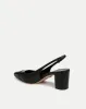 Cecile Leather Cap-Toe Slingback Pump sold by Veronica Beard