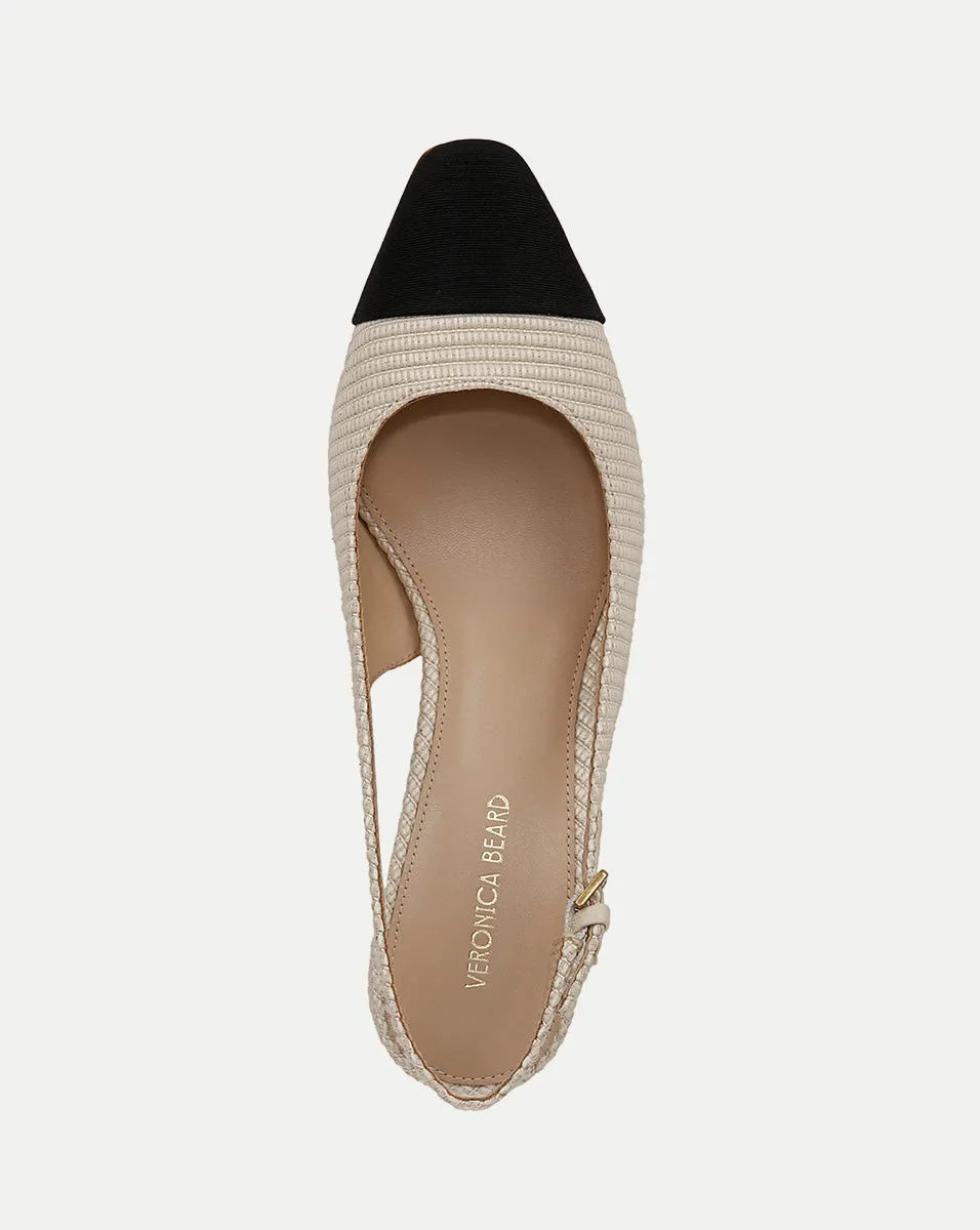 Cecile Raffia Cap-Toe Slingback Pump sold by Veronica Beard product image thumbnail 3