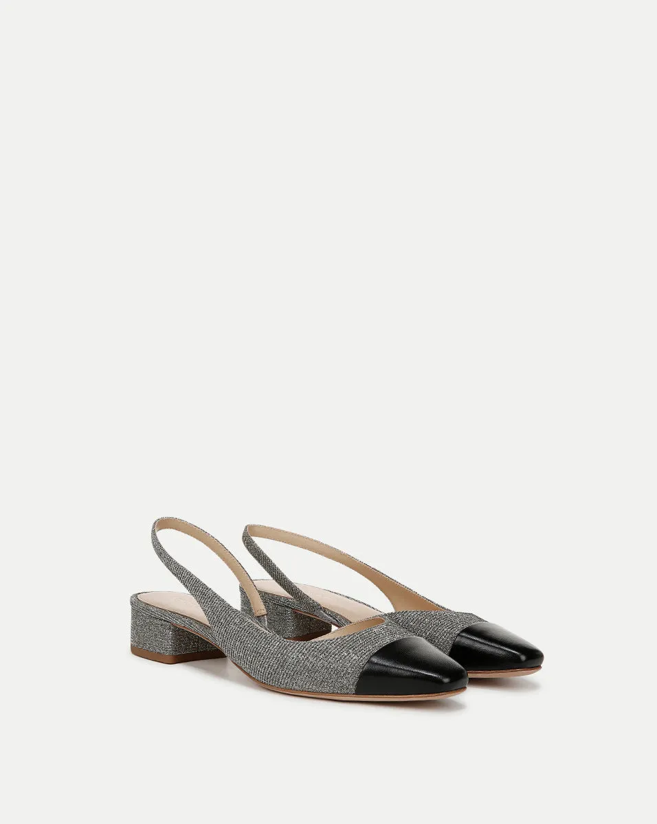 Cecile Lurex Cap-Toe Slingback sold by Veronica Beard product image thumbnail 2