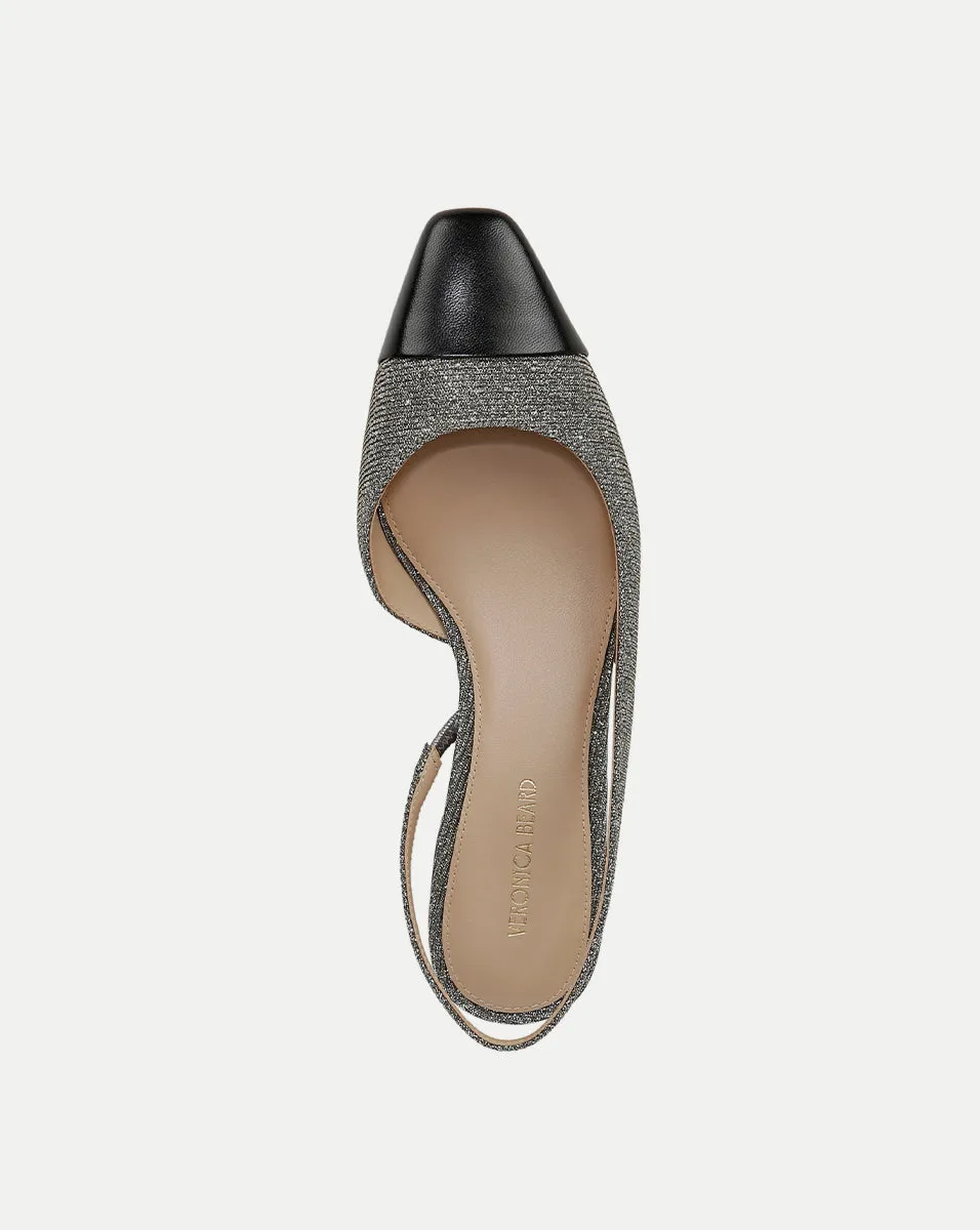Cecile Lurex Cap-Toe Slingback sold by Veronica Beard product image thumbnail 3