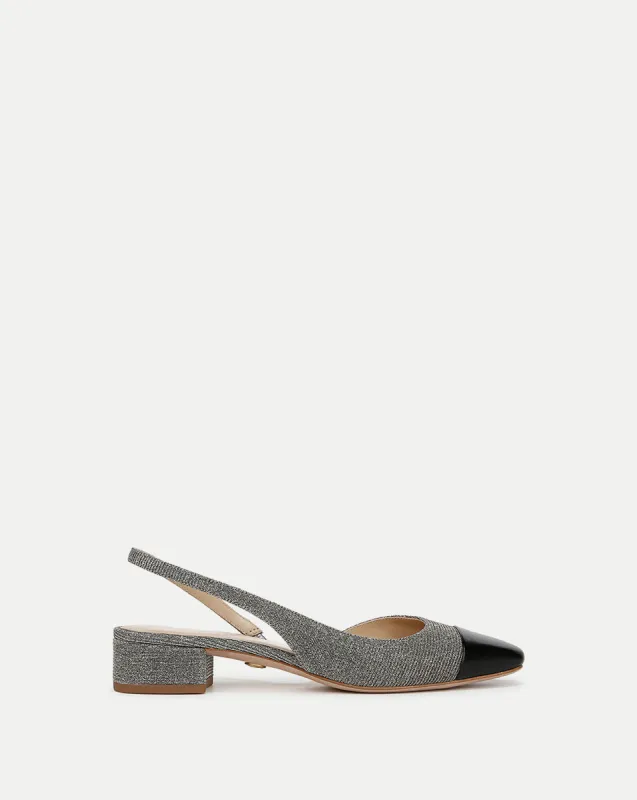 Cecile Lurex Cap-Toe Slingback sold by Veronica Beard