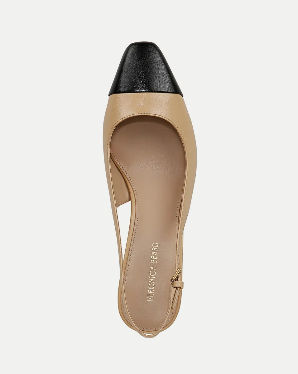 Cecile Leather Cap-Toe Slingback Pump sold by Veronica Beard product image thumbnail 3