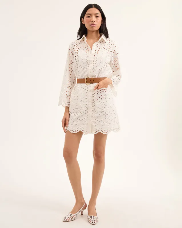 Sumatra Cotton Eyelet Dress made by Veronica Beard