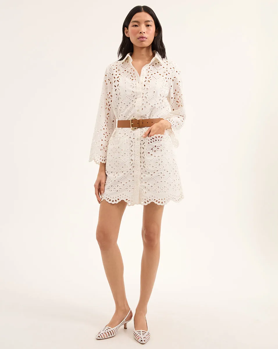 Sumatra Cotton Eyelet Dress sold by Veronica Beard