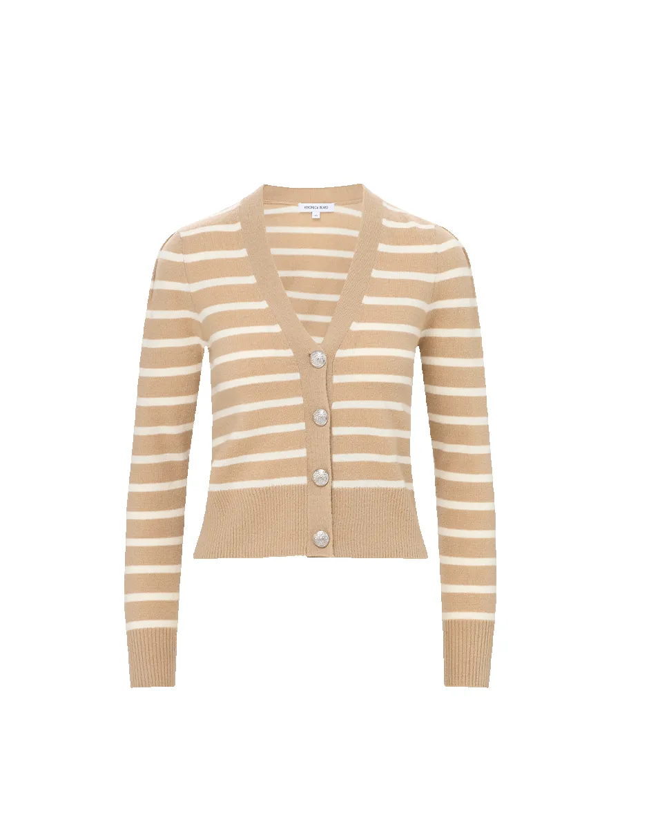 Solene Striped Cashmere Cardigan sold by Veronica Beard product image thumbnail 5