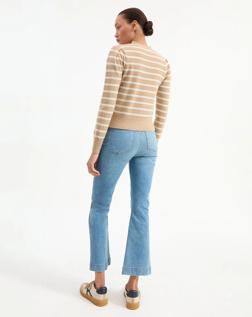 Solene Striped Cashmere Cardigan sold by Veronica Beard product image thumbnail 4