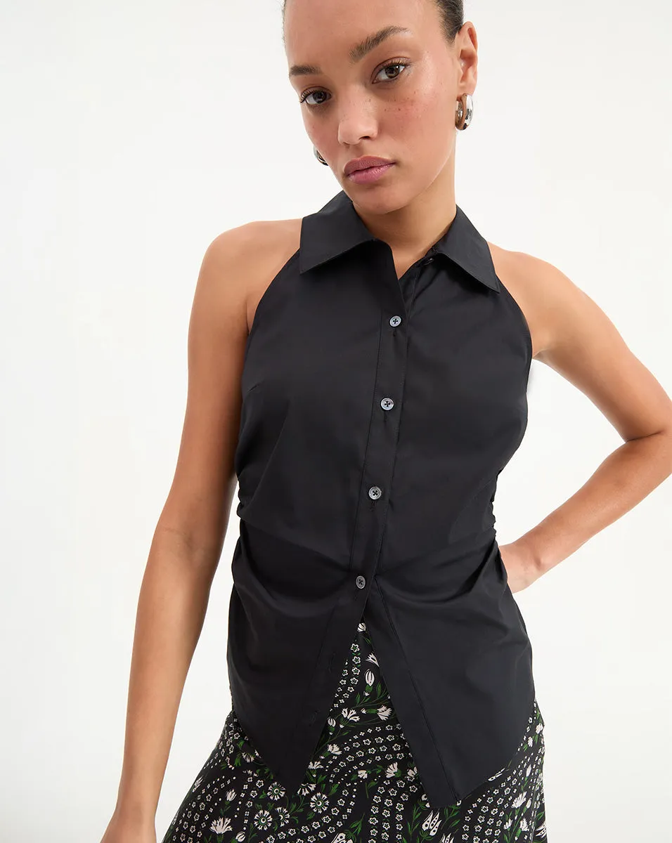 Regina Sleeveless Button-Down Shirt sold by Veronica Beard