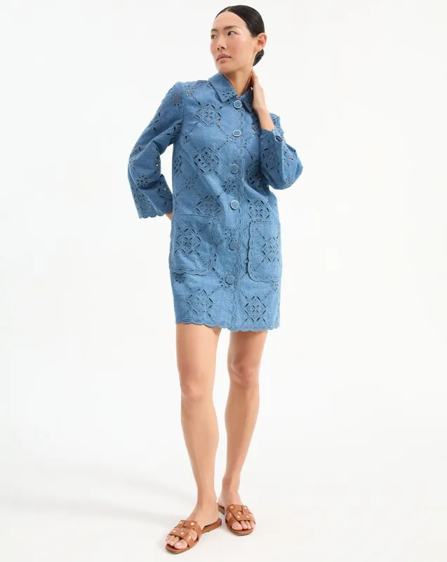 Erilyn Eyelet Shirtdress sold by Veronica Beard