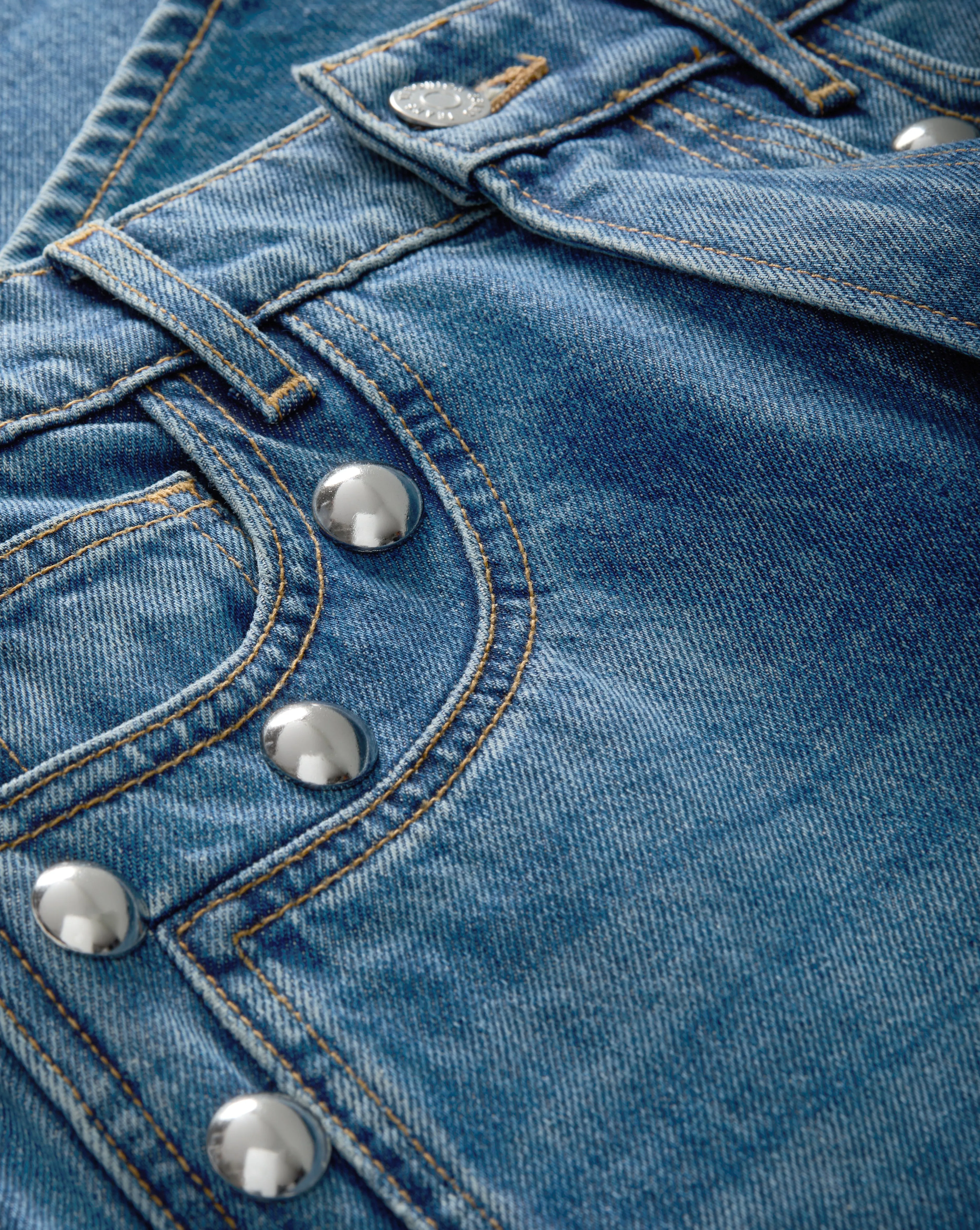 Dylan Studded Straight-Leg Jean sold by Veronica Beard product image thumbnail 5