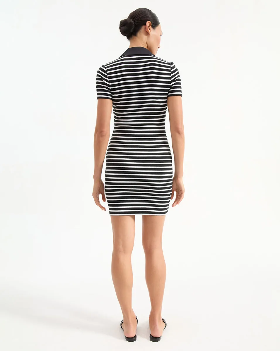 Bailey Striped Polo Mini Dress sold by Veronica Beard product image thumbnail 5
