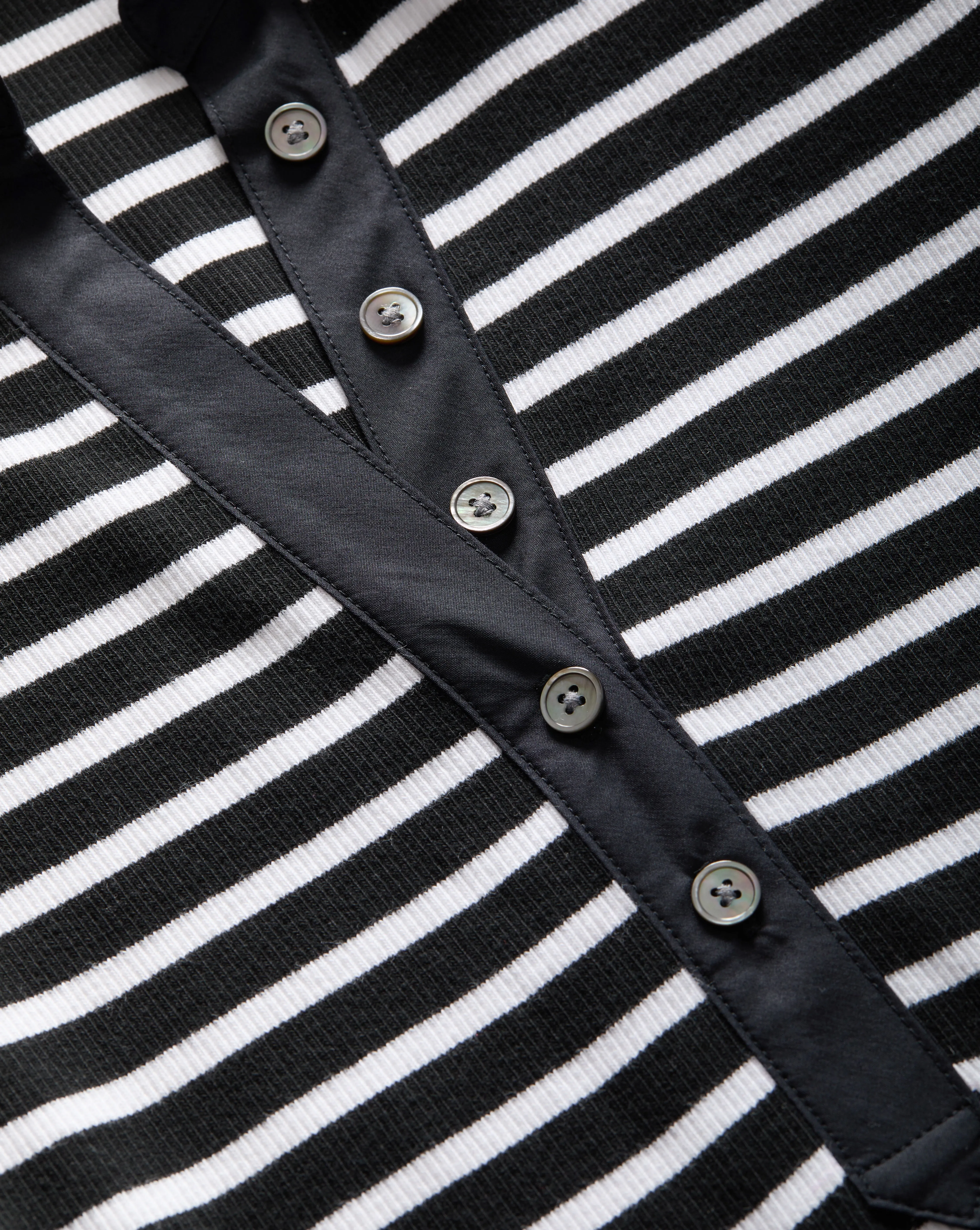 Bailey Striped Polo Mini Dress sold by Veronica Beard product image thumbnail 4