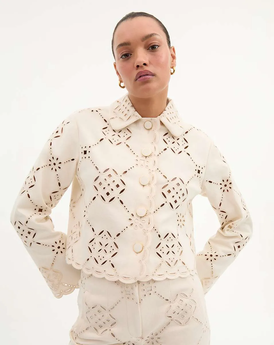 Adelaide Eyelet Jacket sold by Veronica Beard product image thumbnail 3