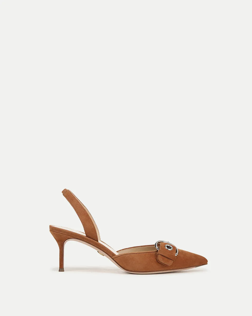 Roxy Suede Slingback Pump sold by Veronica Beard
