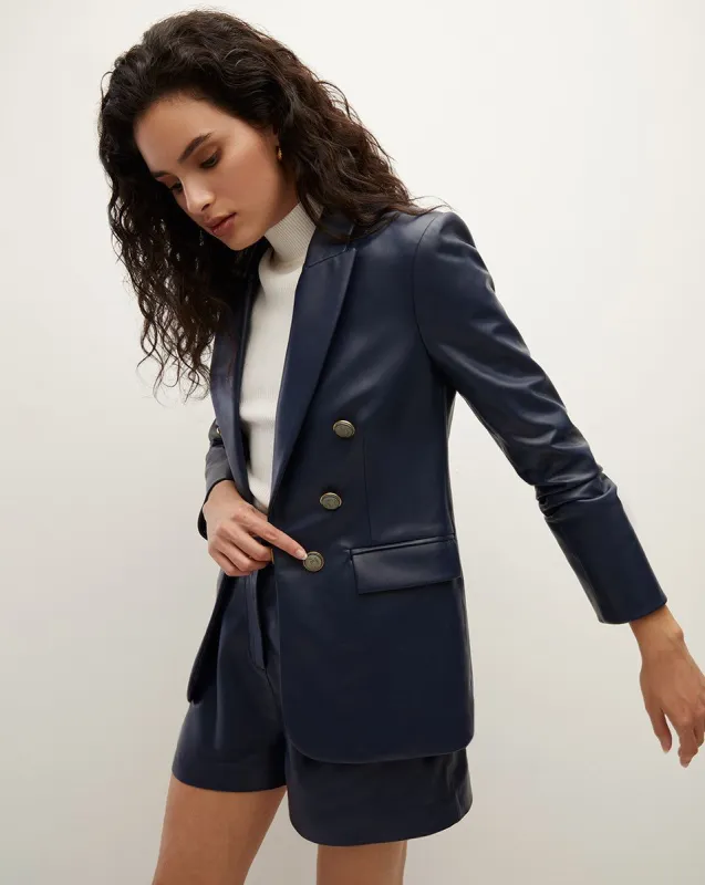 Beacon Vegan Leather Dickey Jacket sold by Veronica Beard