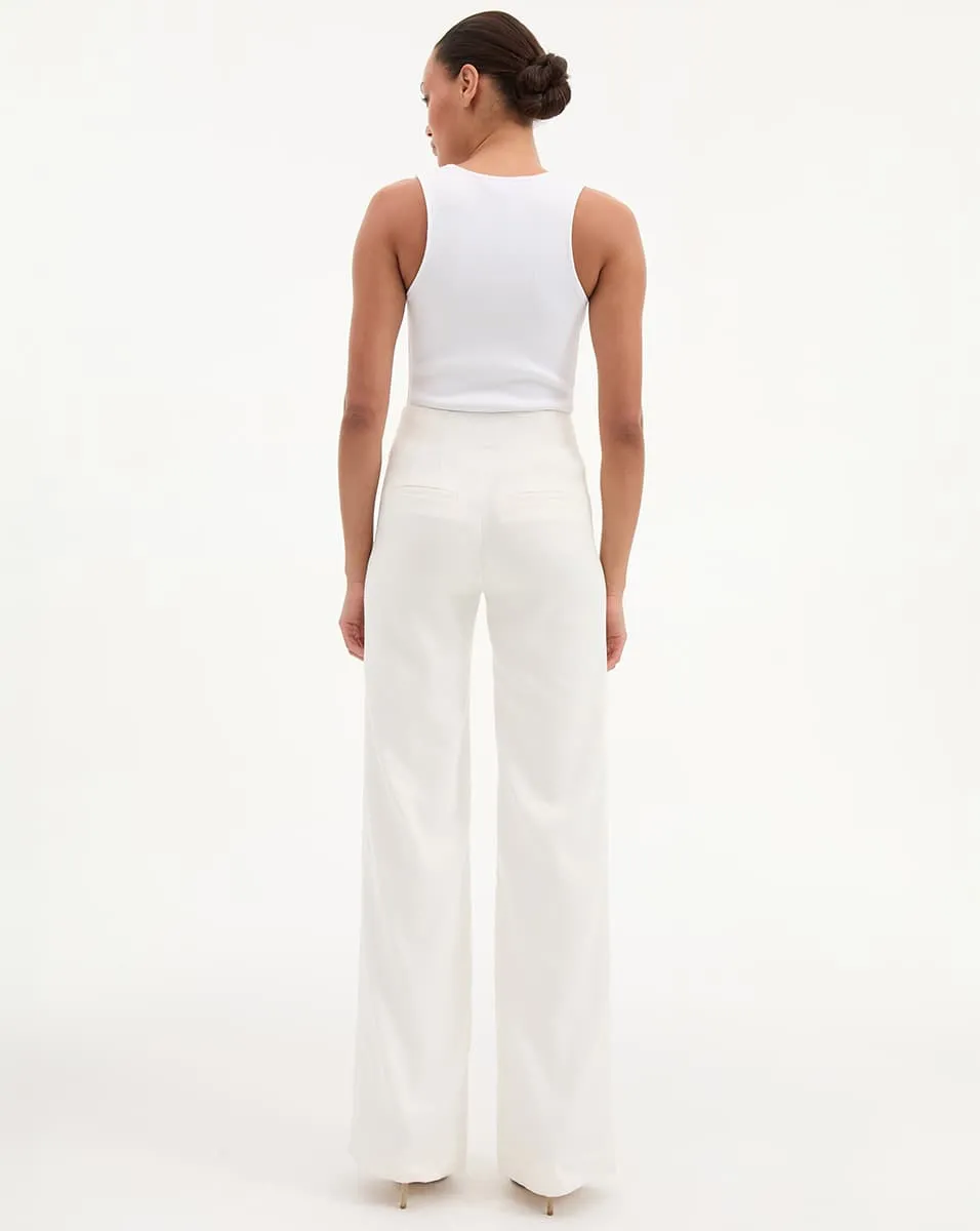 Jude Linen Wide-Leg Pant sold by Veronica Beard product image thumbnail 5