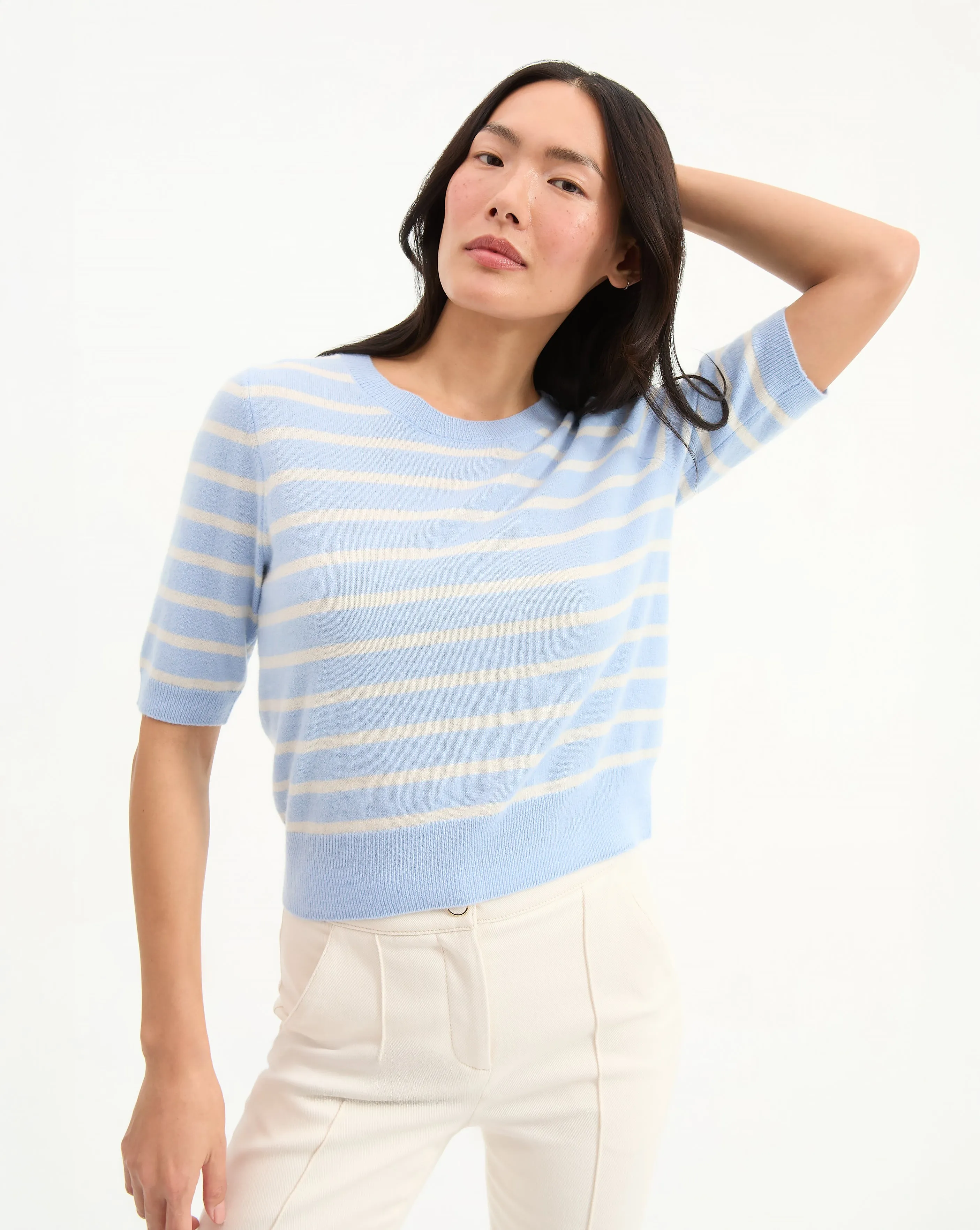 Shana Cashmere Striped Sweater sold by Veronica Beard