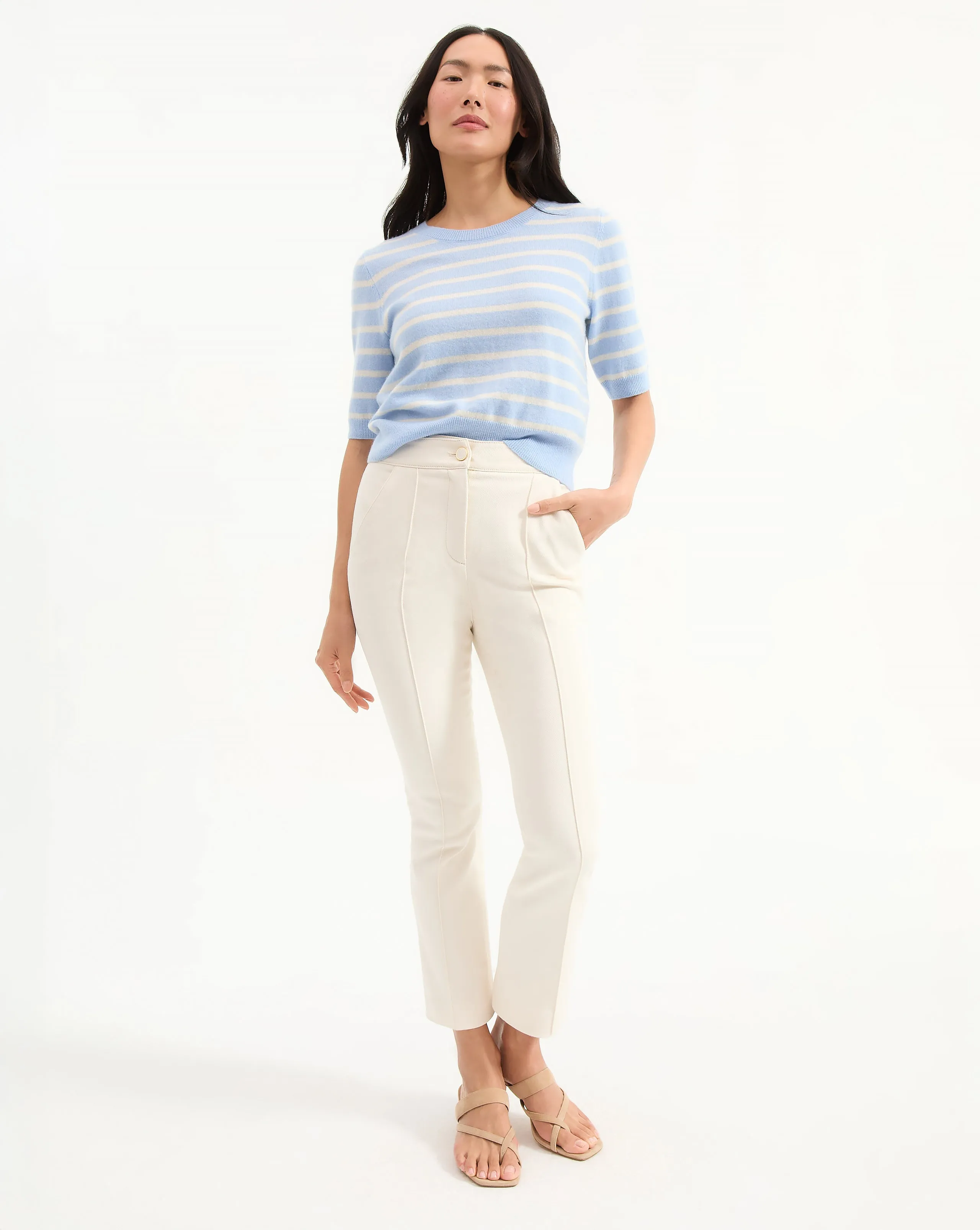 Shana Cashmere Striped Sweater sold by Veronica Beard product image thumbnail 2