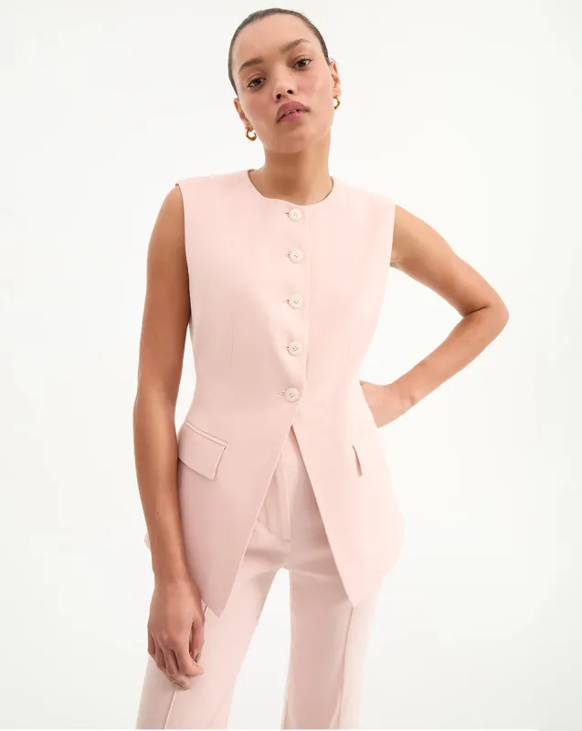 Lois Linen Vest sold by Veronica Beard