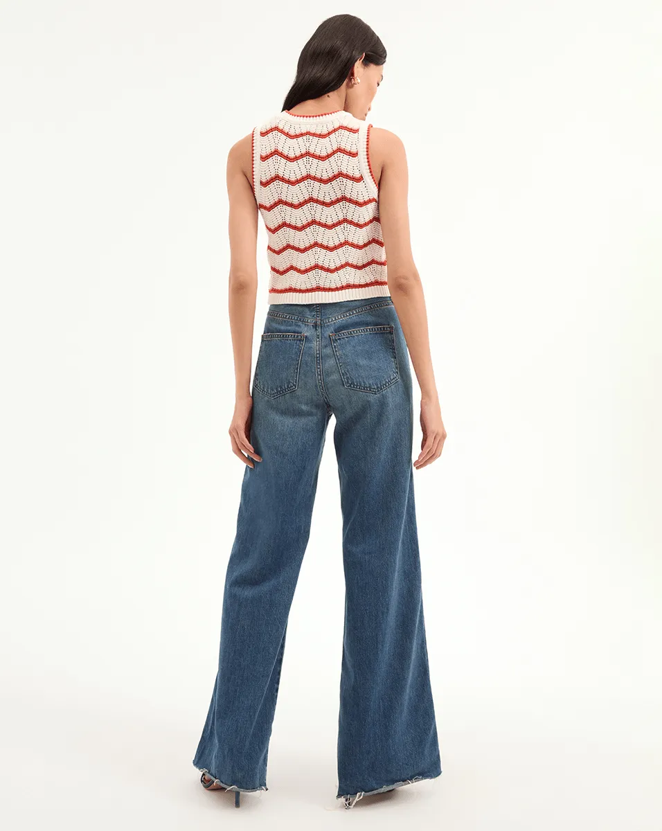 Jerrel Cropped Knit Tank Top sold by Veronica Beard product image thumbnail 5