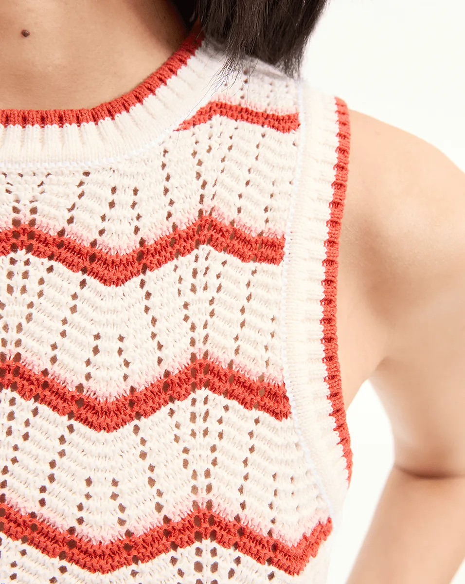 Jerrel Cropped Knit Tank Top sold by Veronica Beard product image thumbnail 3